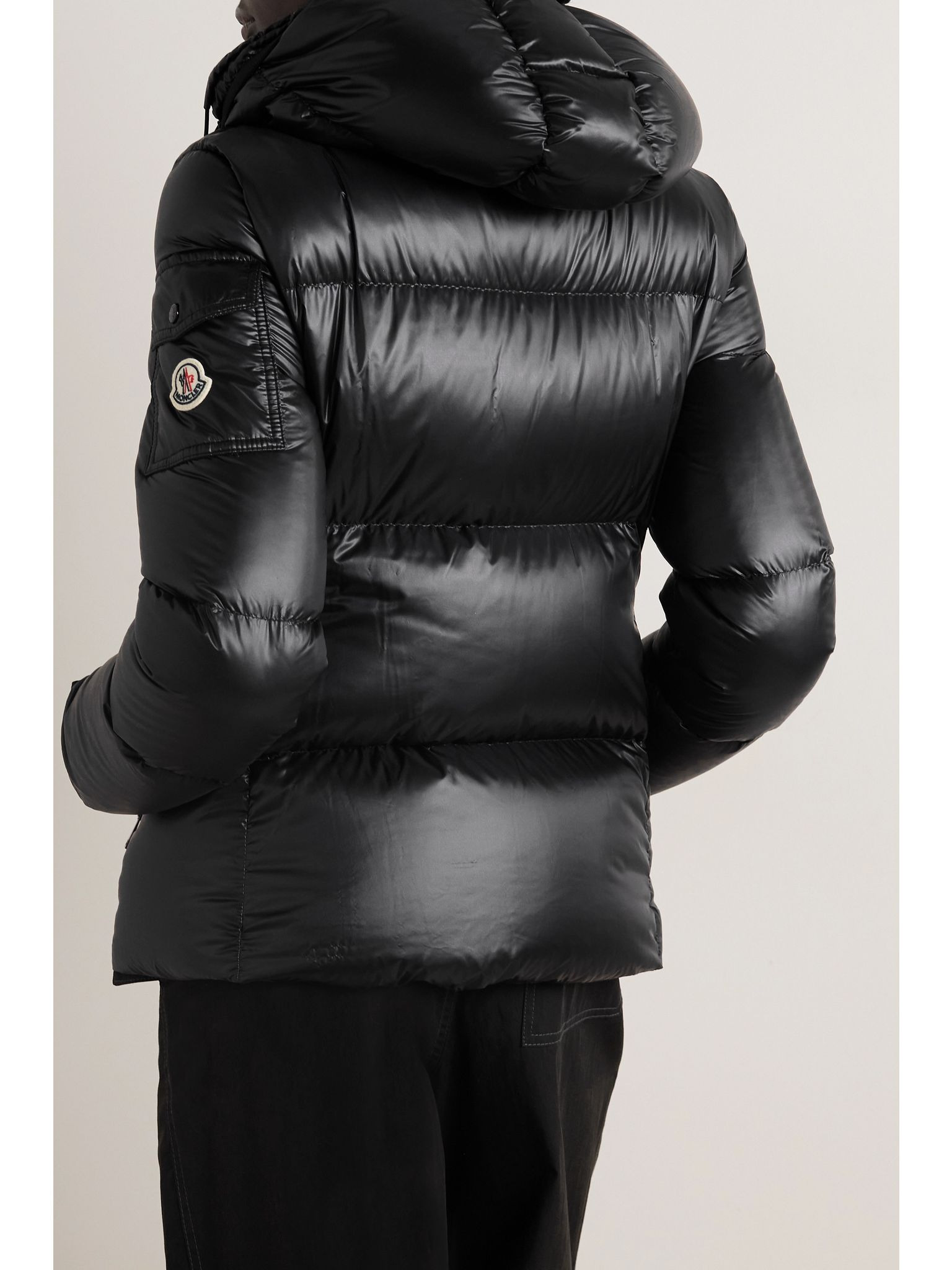 Fourmine hooded quilted shell down jacket Black - 4