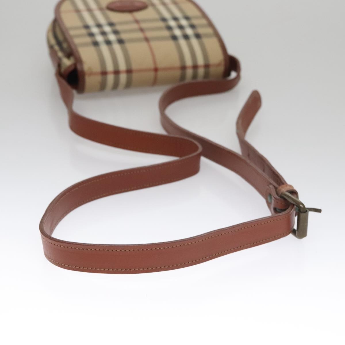 Burberry Nova Check Shoulder Bag Pvc Leather Beige - 7