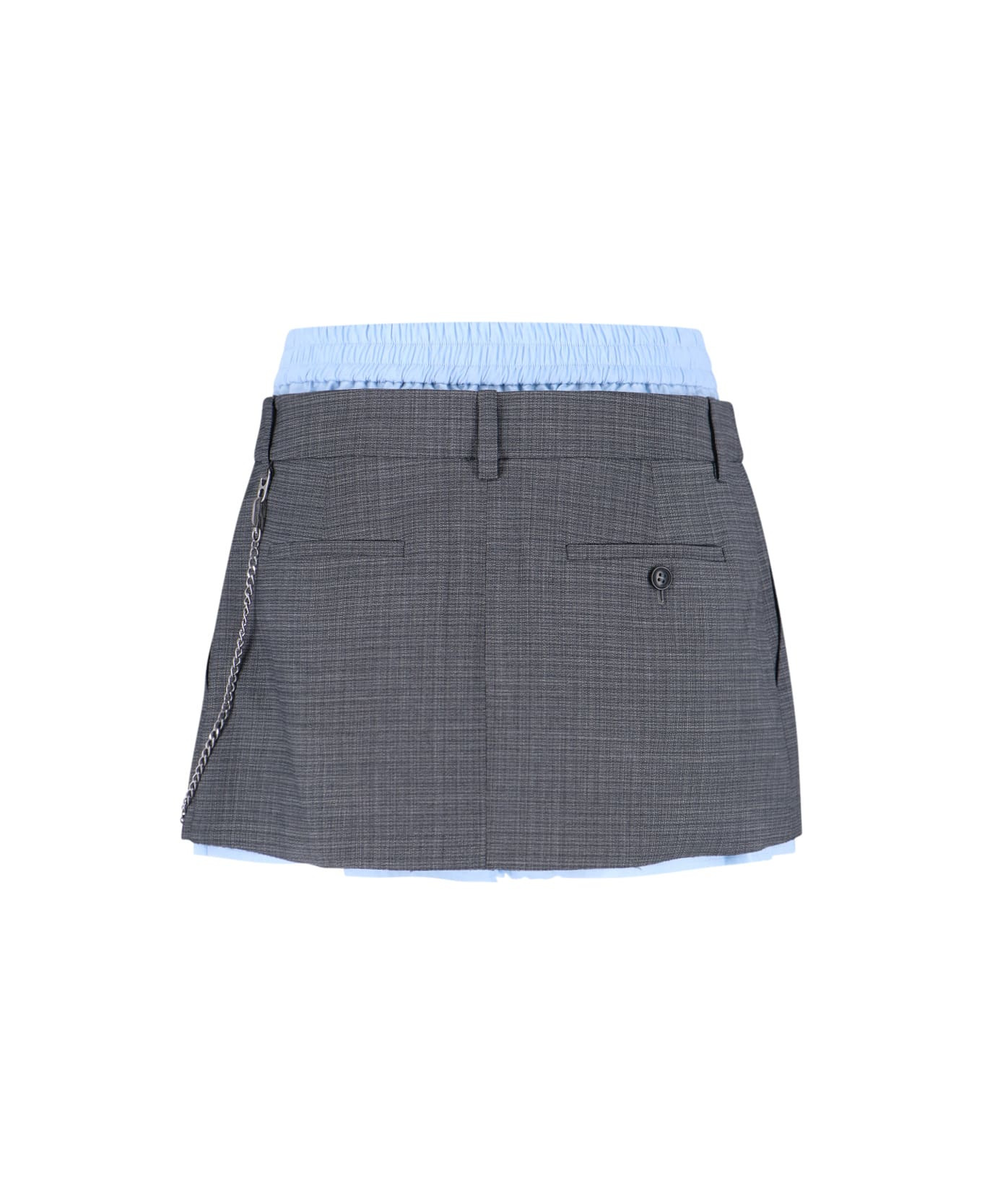 Logo Wool Blend Mini Skirt - 2