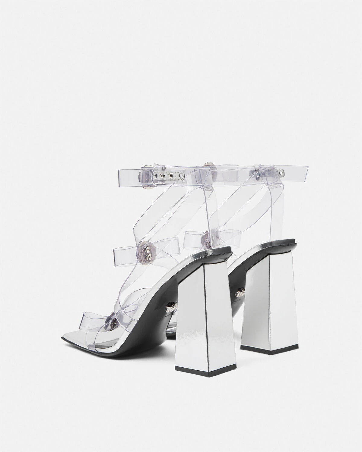 Gianni Ribbon Transparent Cage Sandals 105 mm - 4