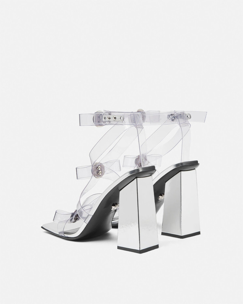 Gianni Ribbon Transparent Cage Sandals 105 mm 4
