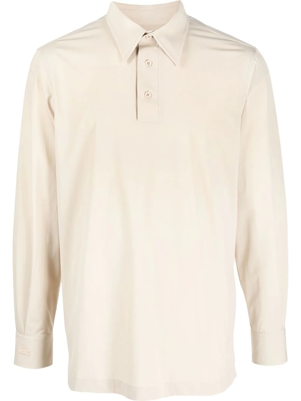 quarter-button long-sleeve shirt - 1