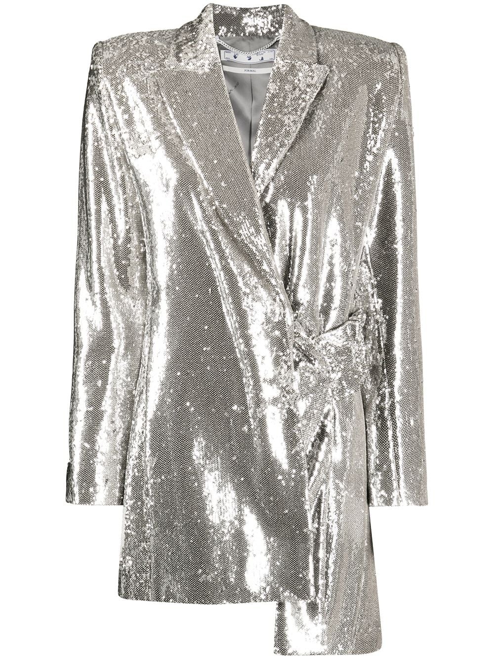 asymmetric sequin jacket - 1