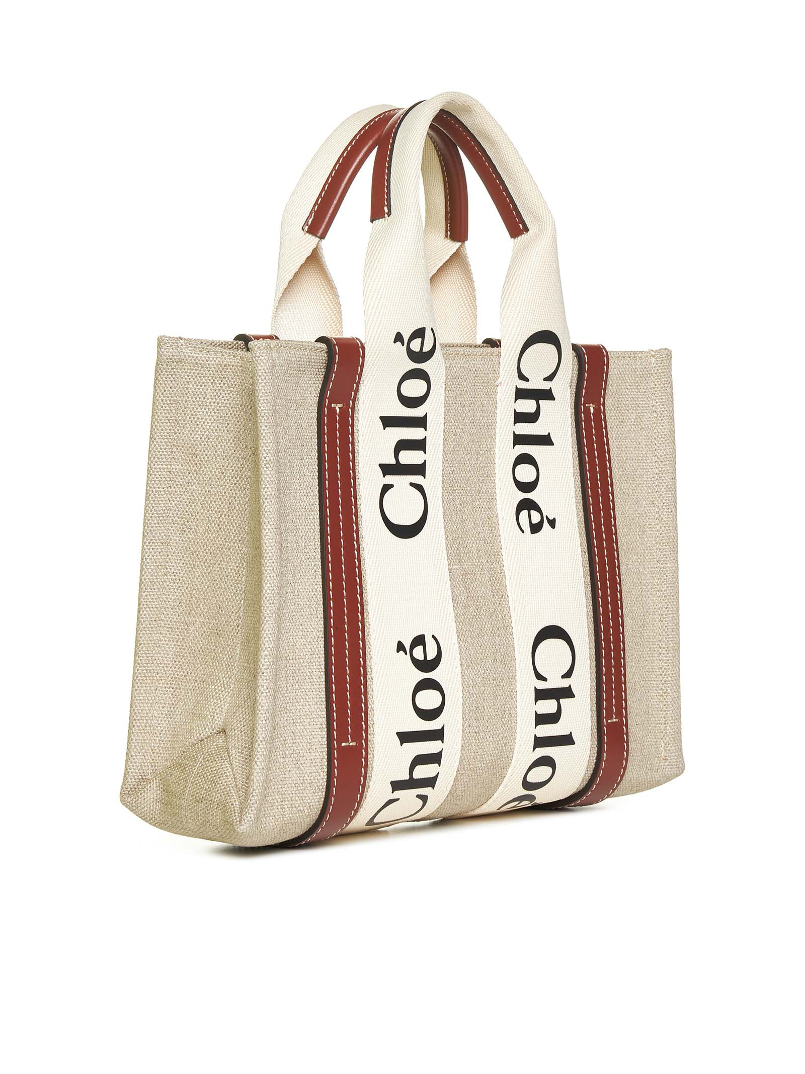 Woody mini linen tote bag - 2