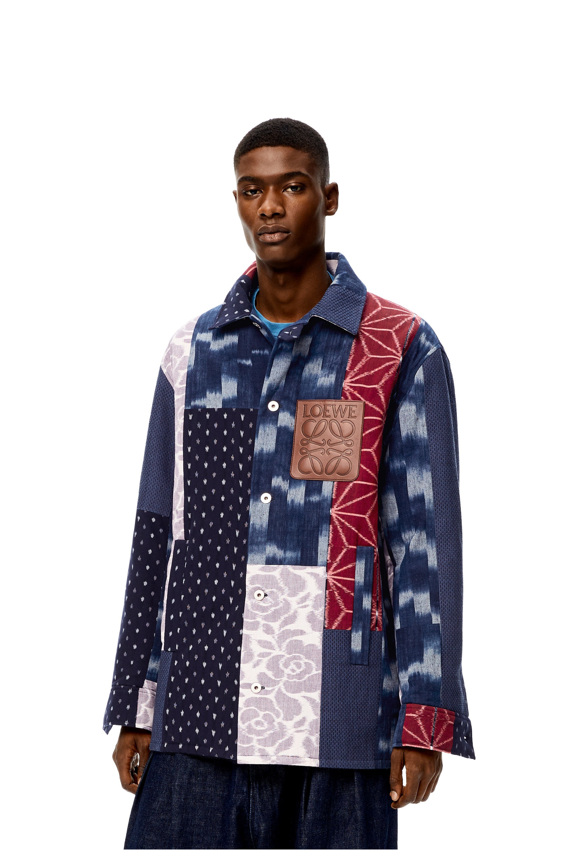 Boro patchwork overshirt in cotton - 3