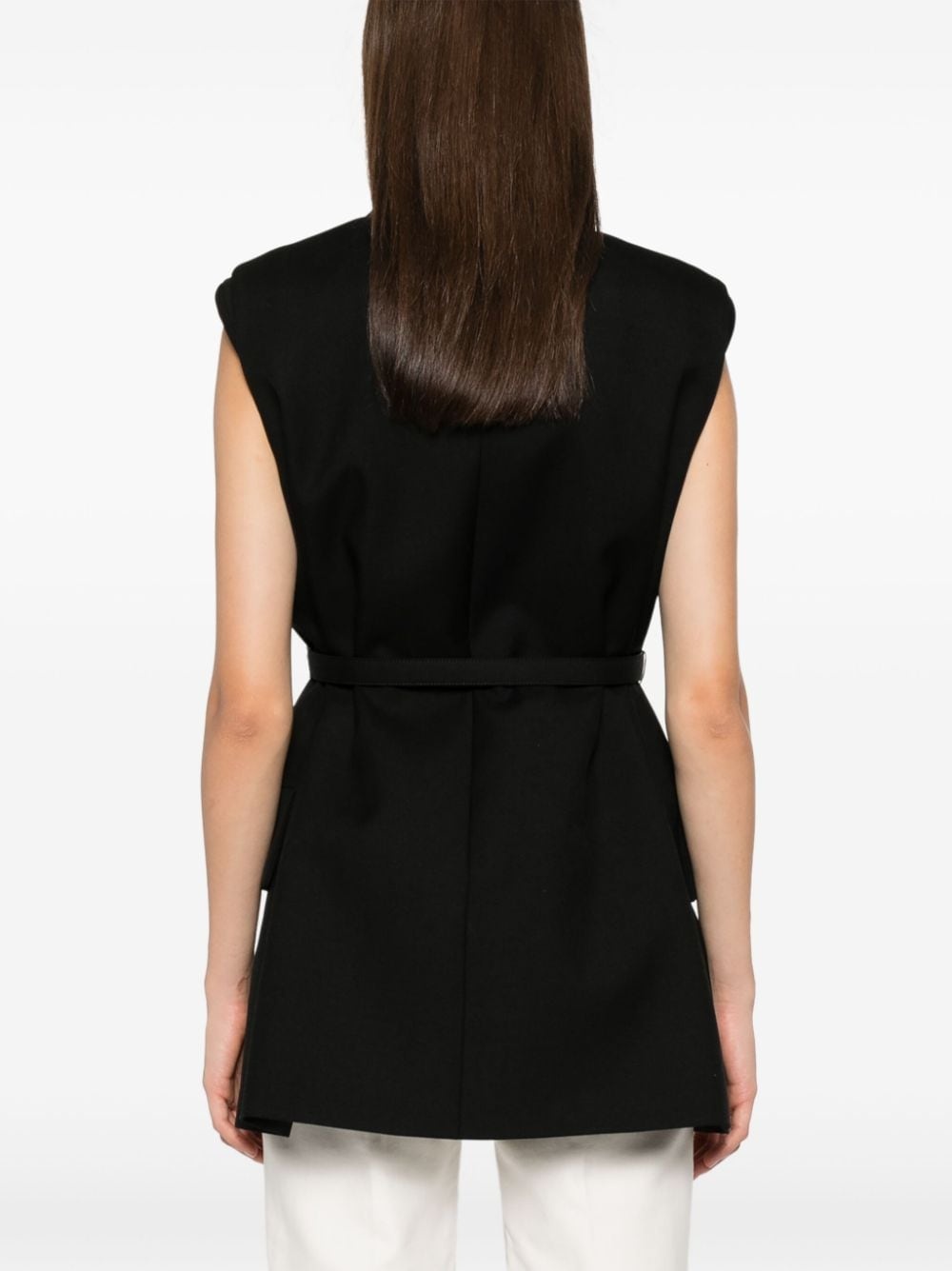 wool sleeveless coat - 4