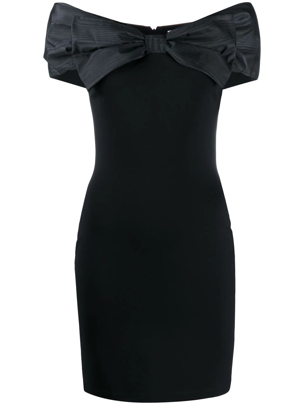 bow-detail fitted mini dress - 1