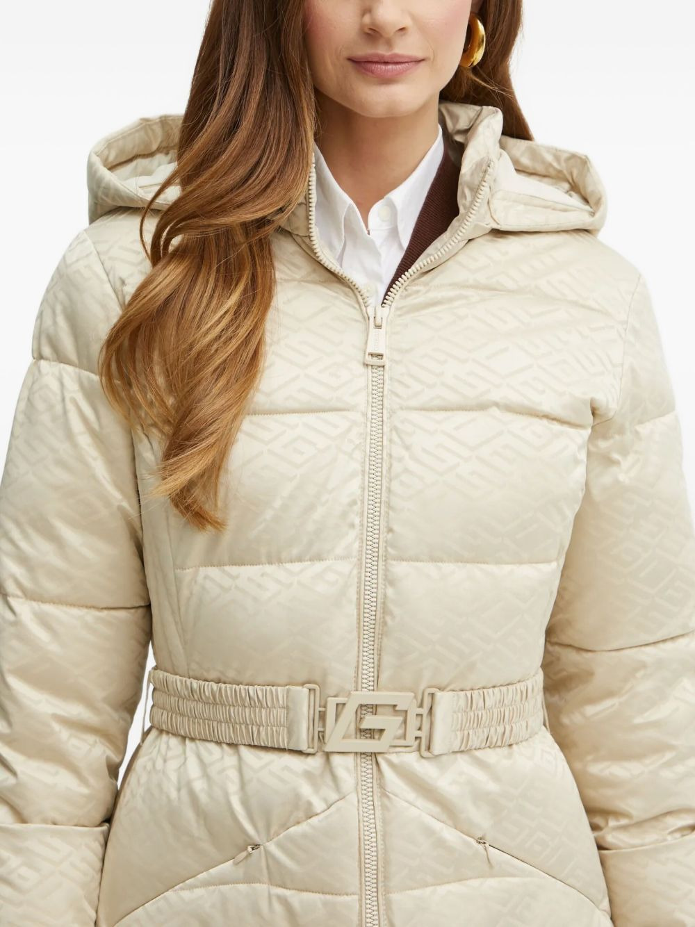 quilted belted jacket - 4