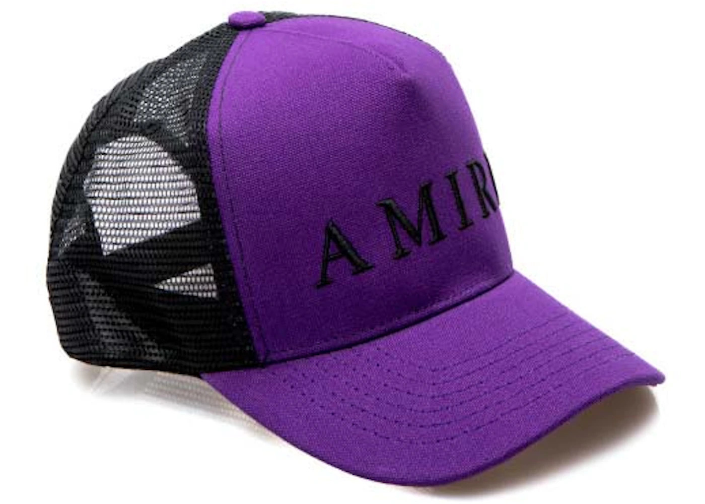 AMIRI Embroidered Logo Trucker Cap Purple/Black - 3