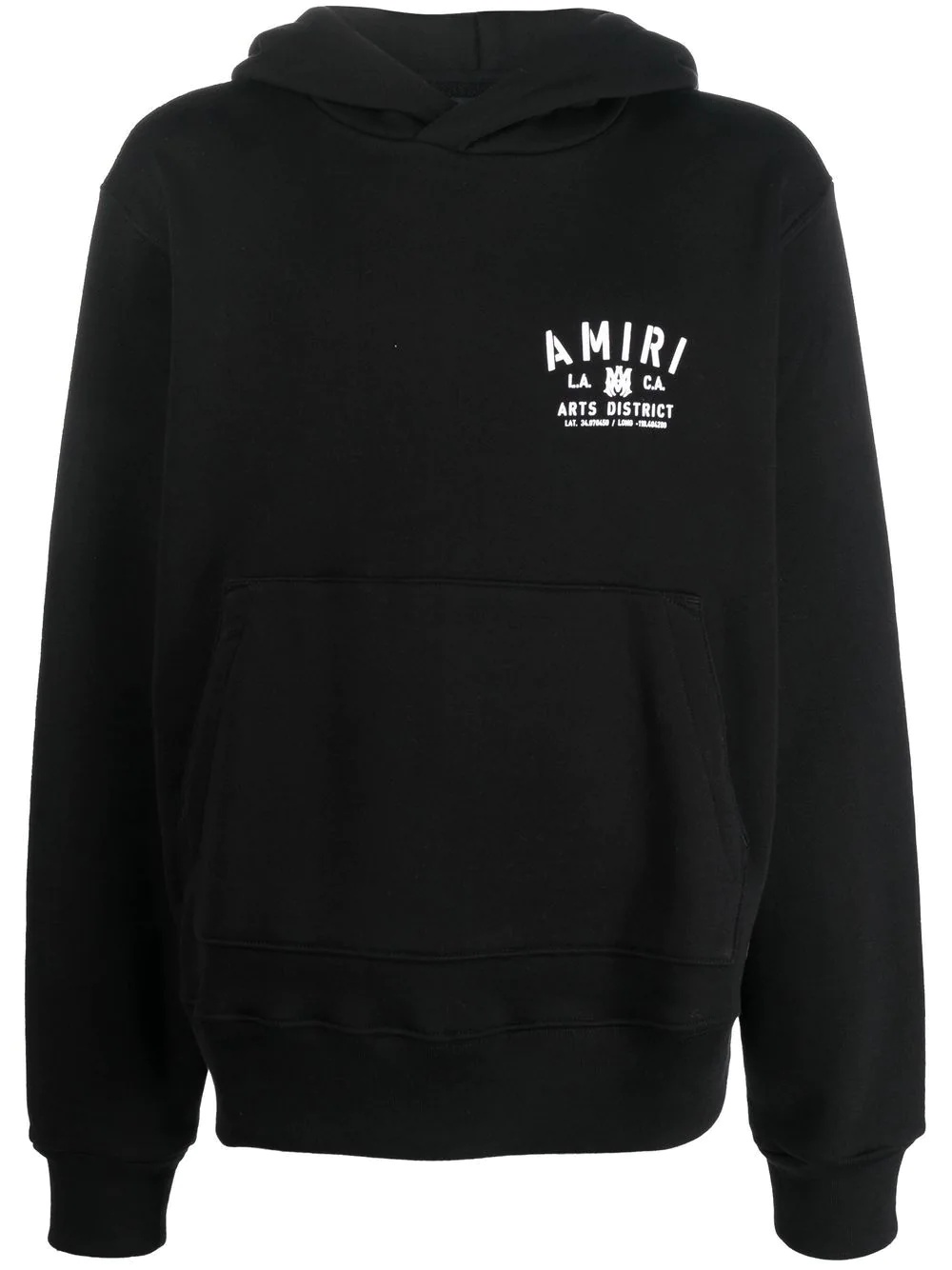 logo-print cotton hoodie - 1