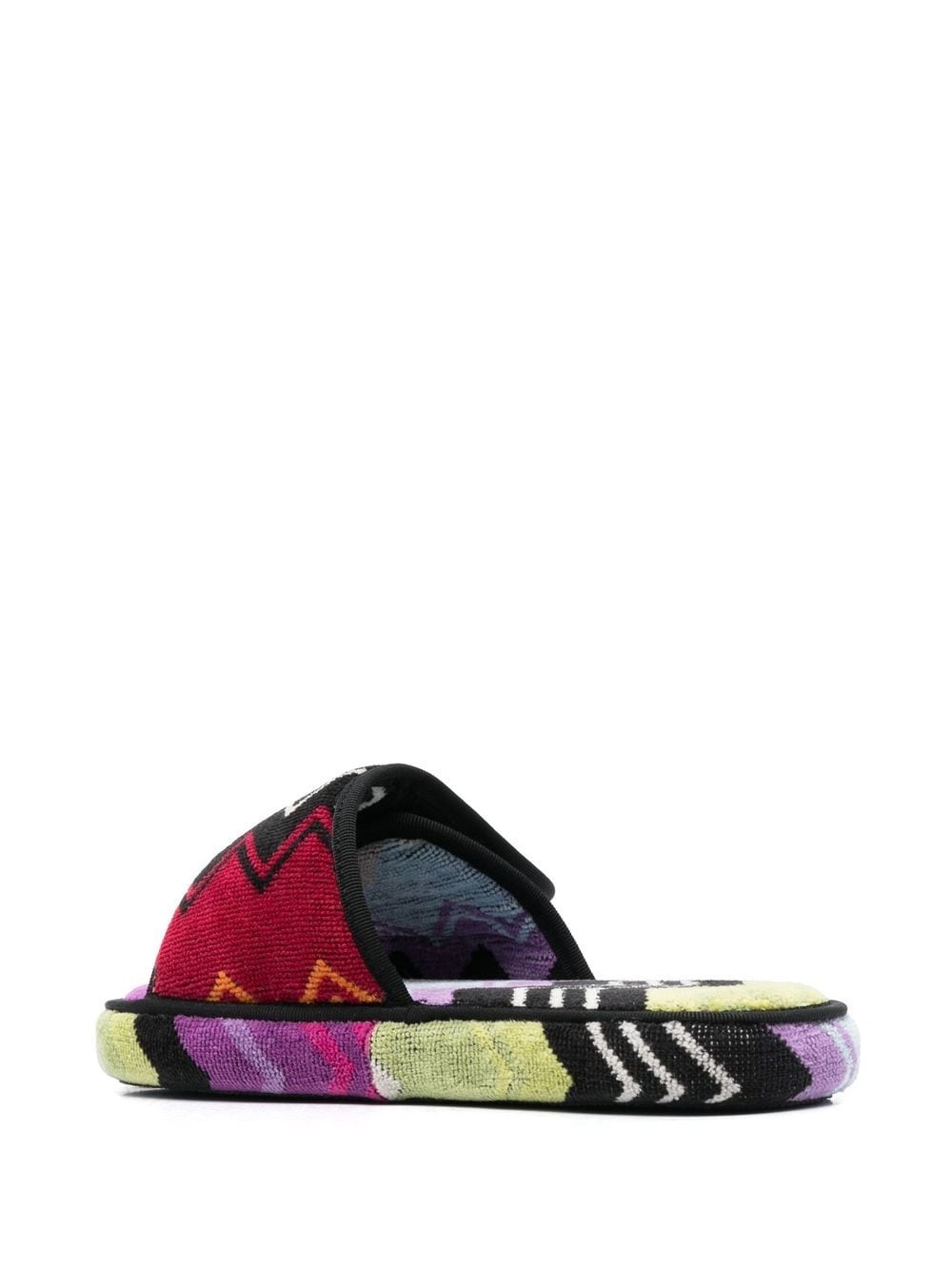 zig-zag-print textured slippers - 6
