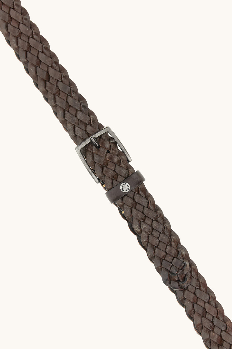 Paul & Shark BRAIDED LEATHER BELT outlook