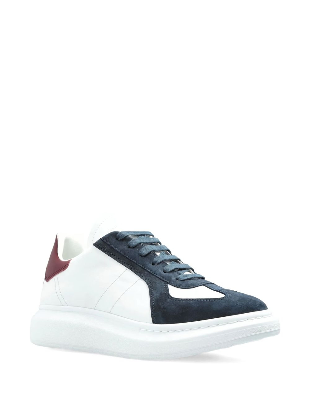 panelled lace-up sneakers - 2