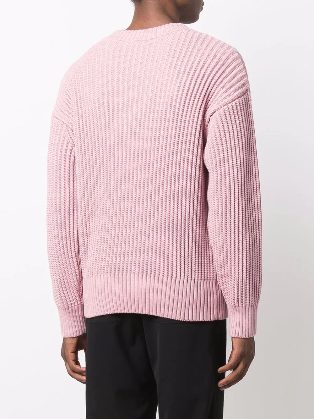 crew-neck rib-knit jumper - 4