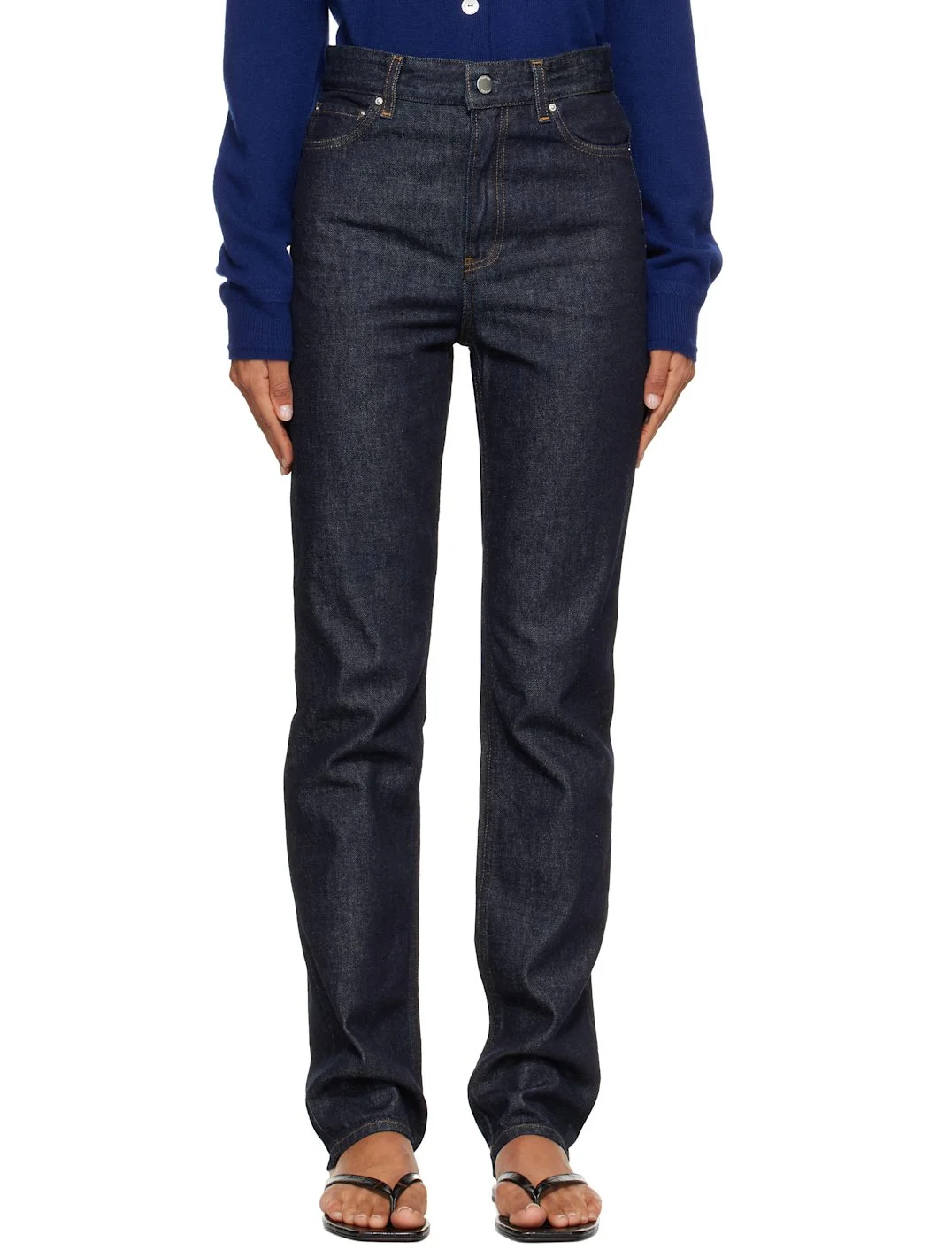 Navy High Slim Denim Jeans - 1