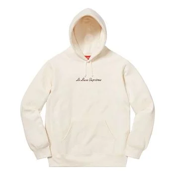 Supreme Le Luxe Hooded Sweatshirt 'White Black' SUP-SS19-319 - 1