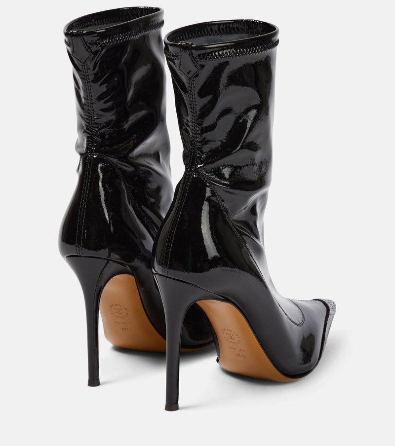 Avi embellished faux leather ankle boots 3