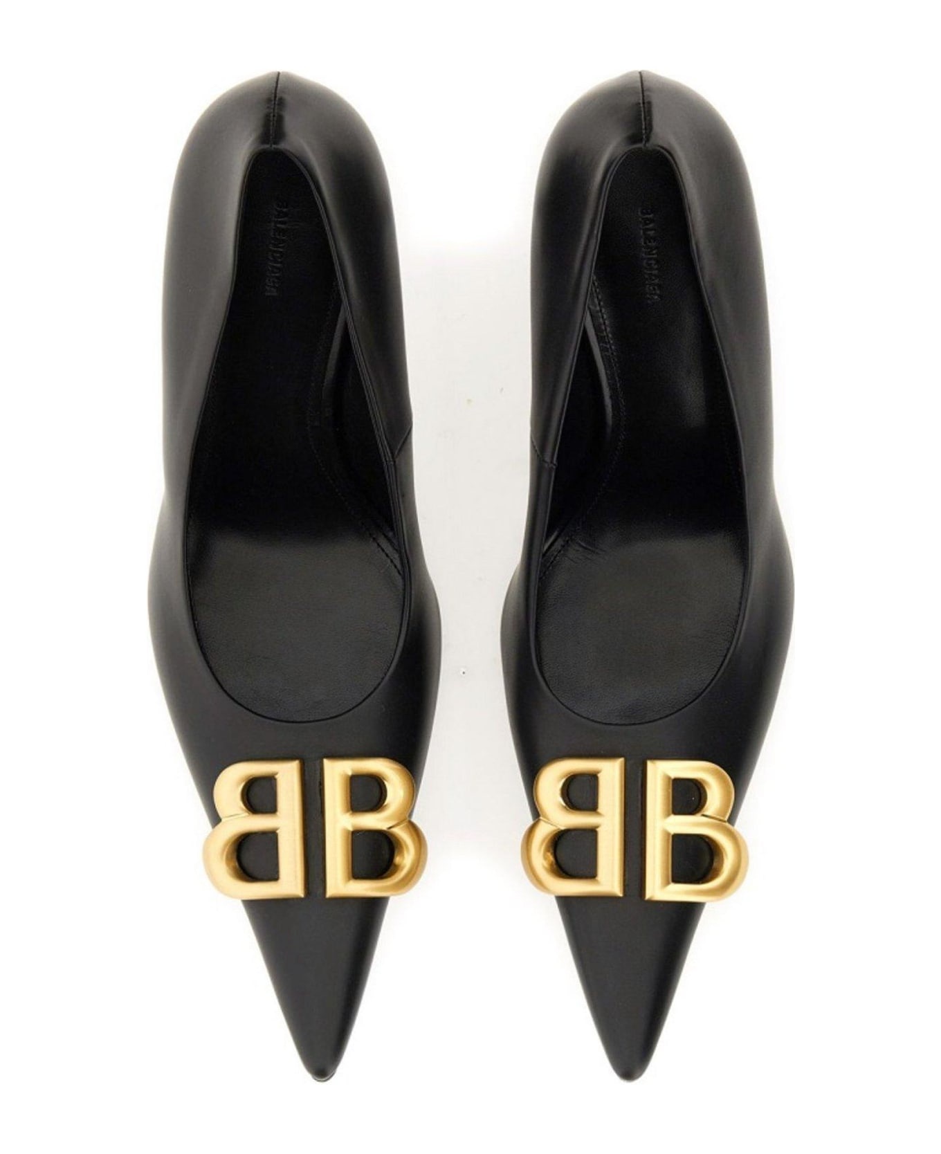 Logo Plaque Pointed-toe Heels - 3