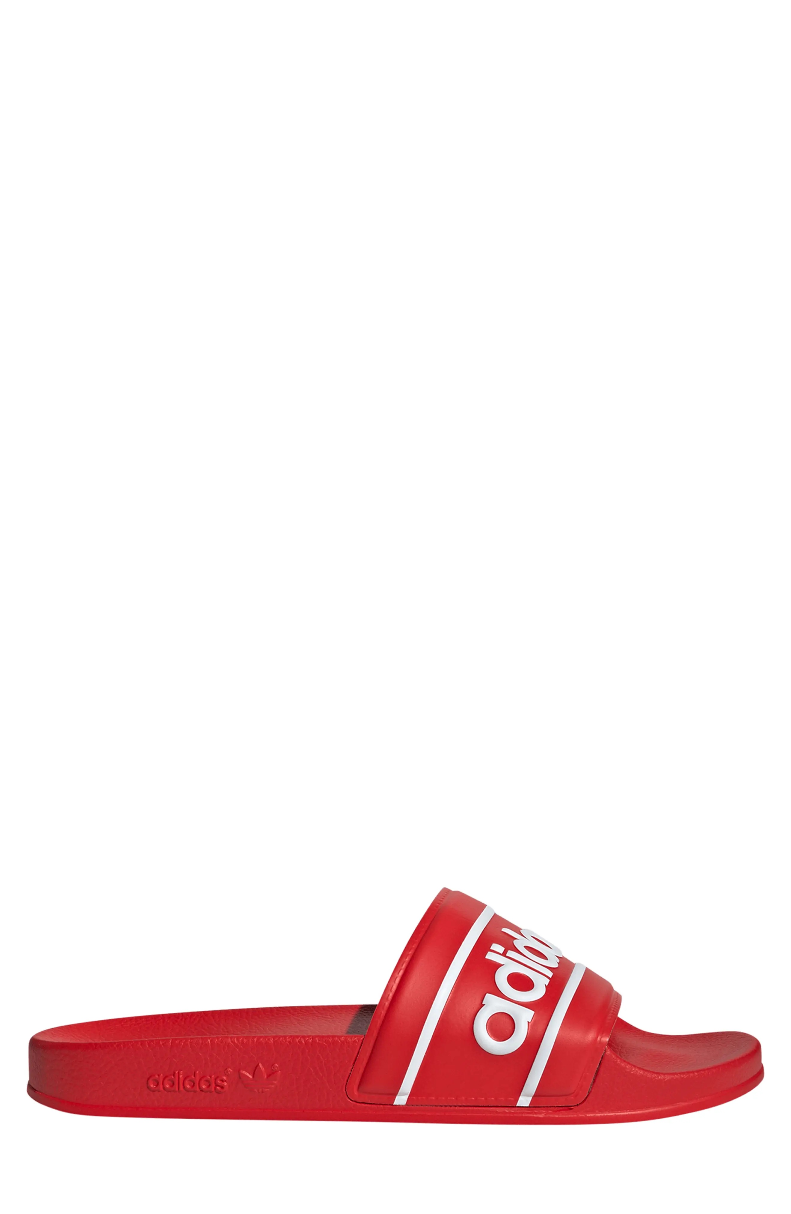 Adilette Slide Sandal in Red/Red/White - 3