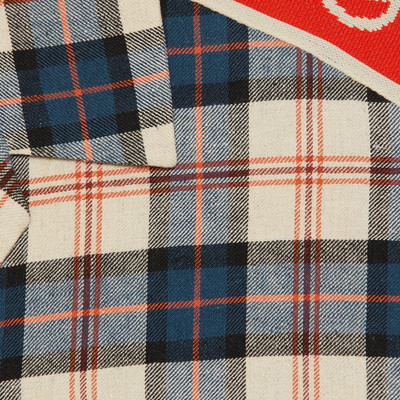 GUCCI Check cotton linen oversize bowling shirt outlook