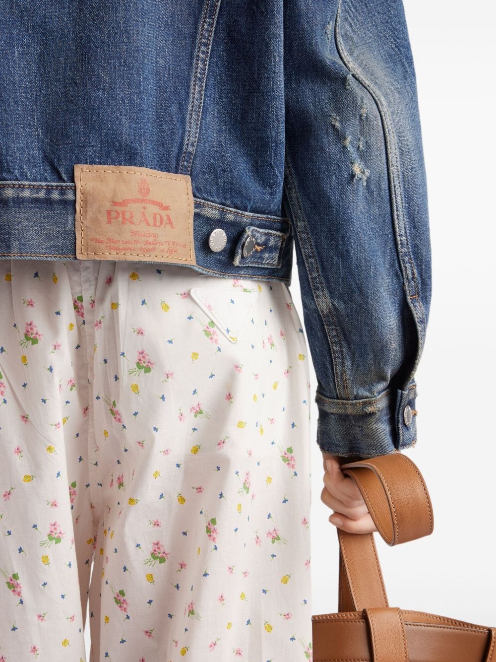 floral-print cotton pants - 5