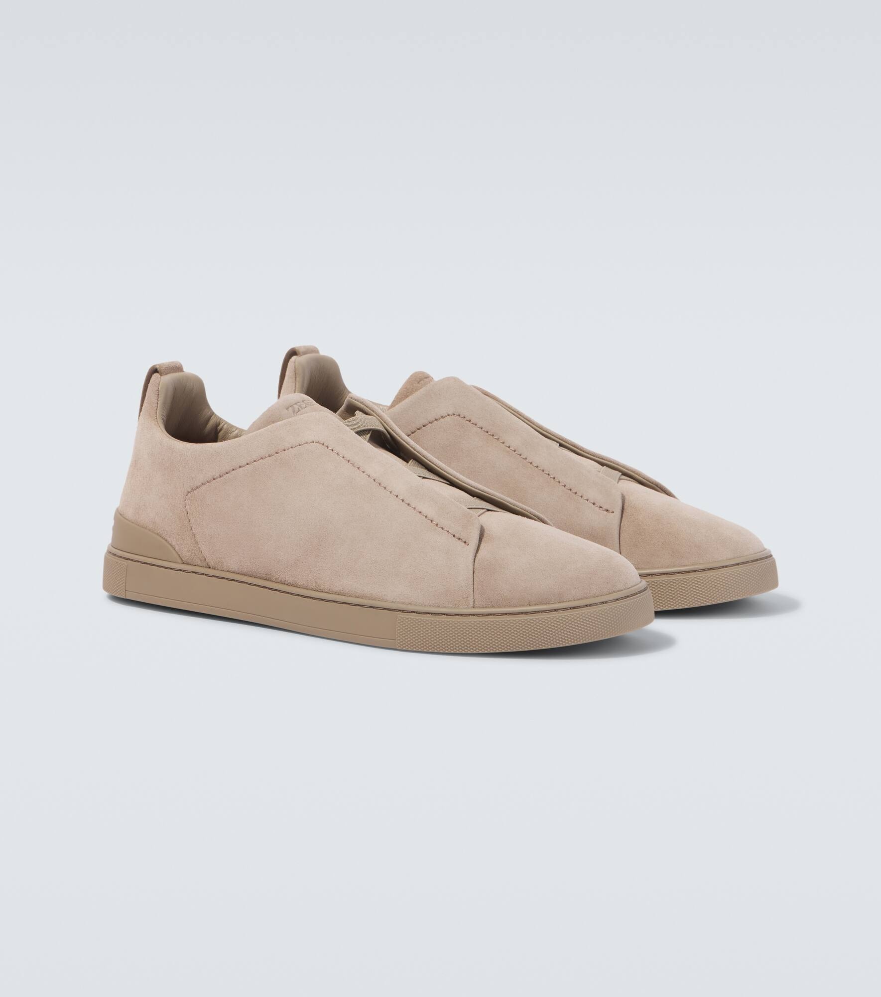 Triple Stitch suede slip-on sneakers - 5