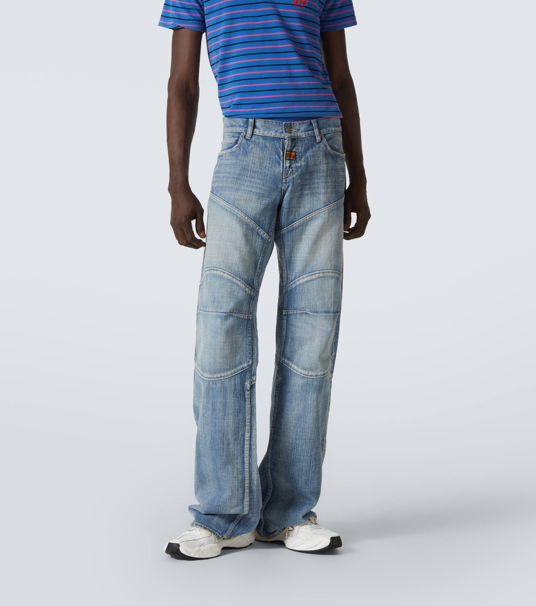 Distressed low-rise wide-leg jeans - 3