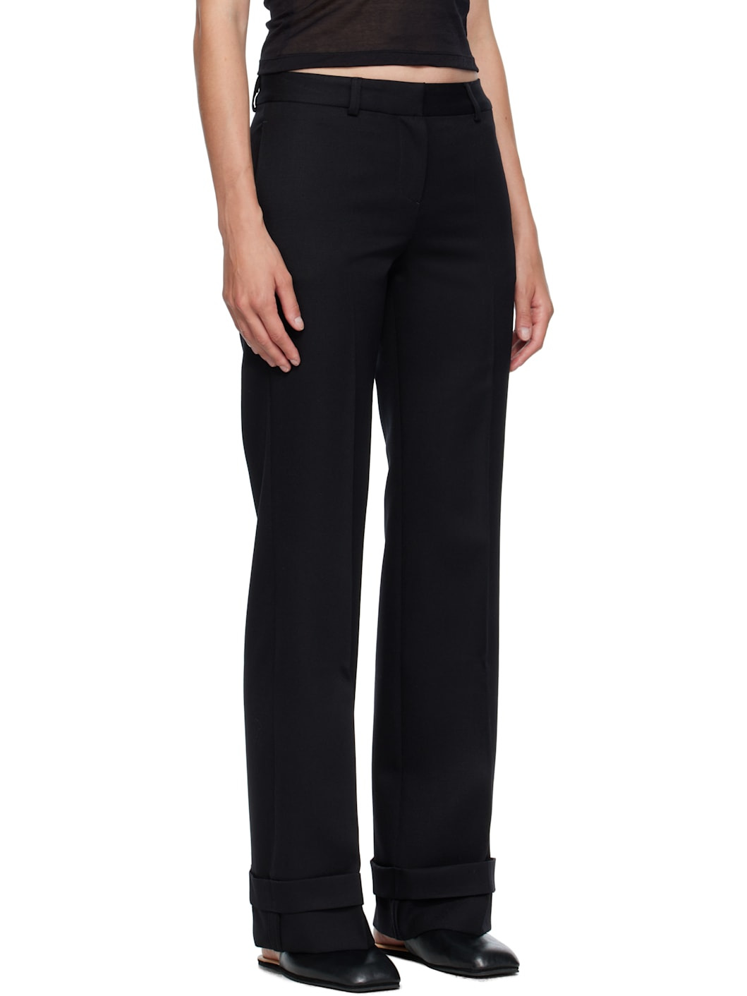 Black Hip Trousers - 2