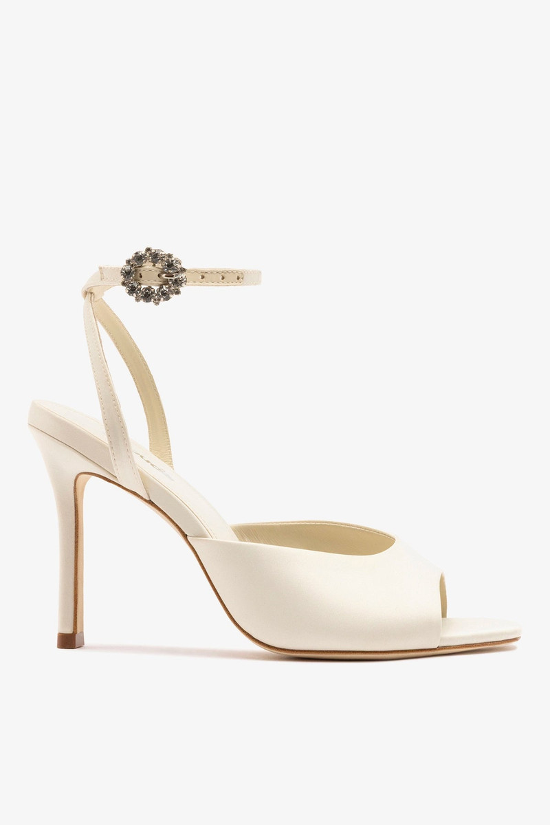 Jasmine Sandal White Satin 1