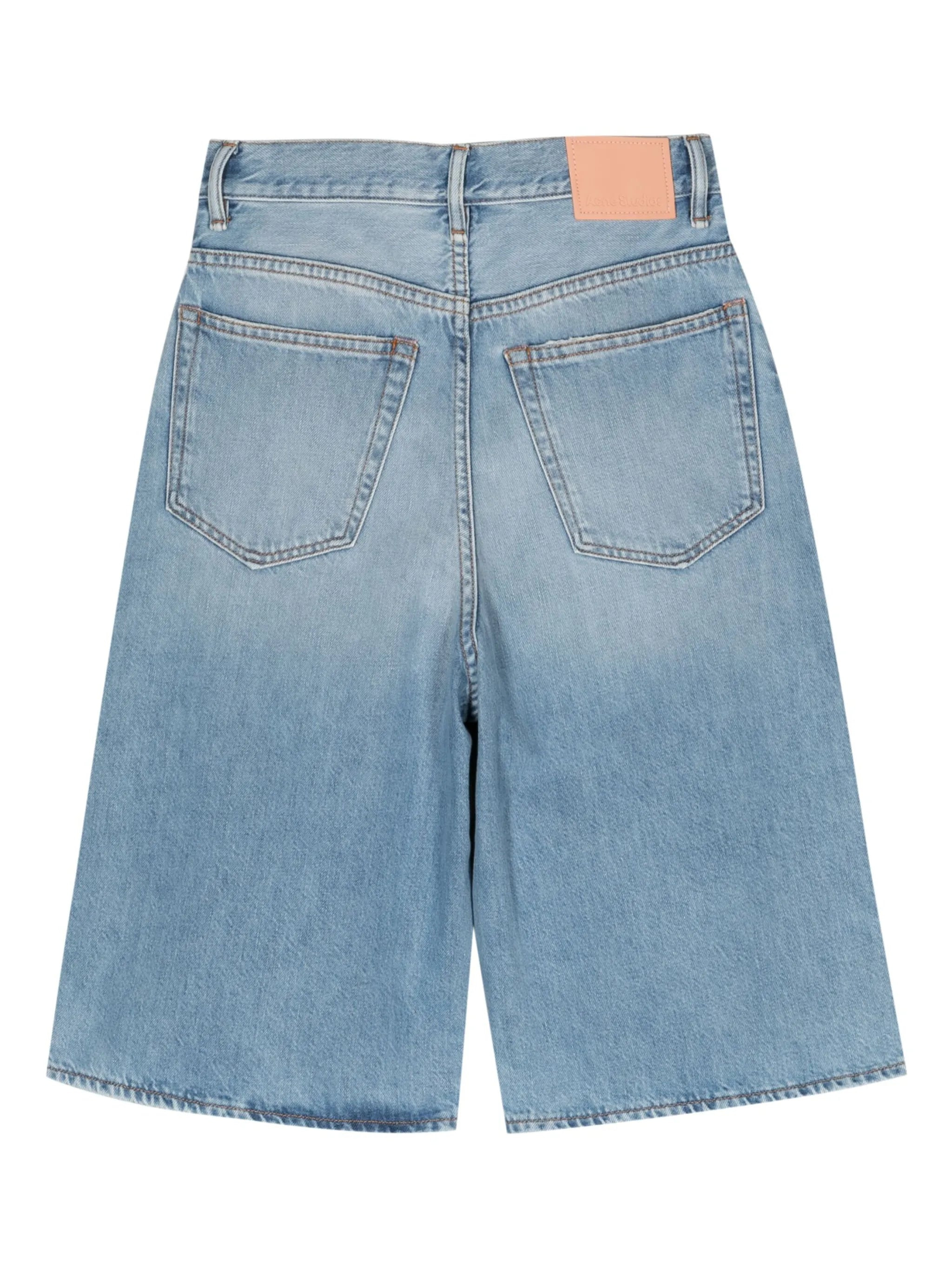 high-rise denim shorts - 2
