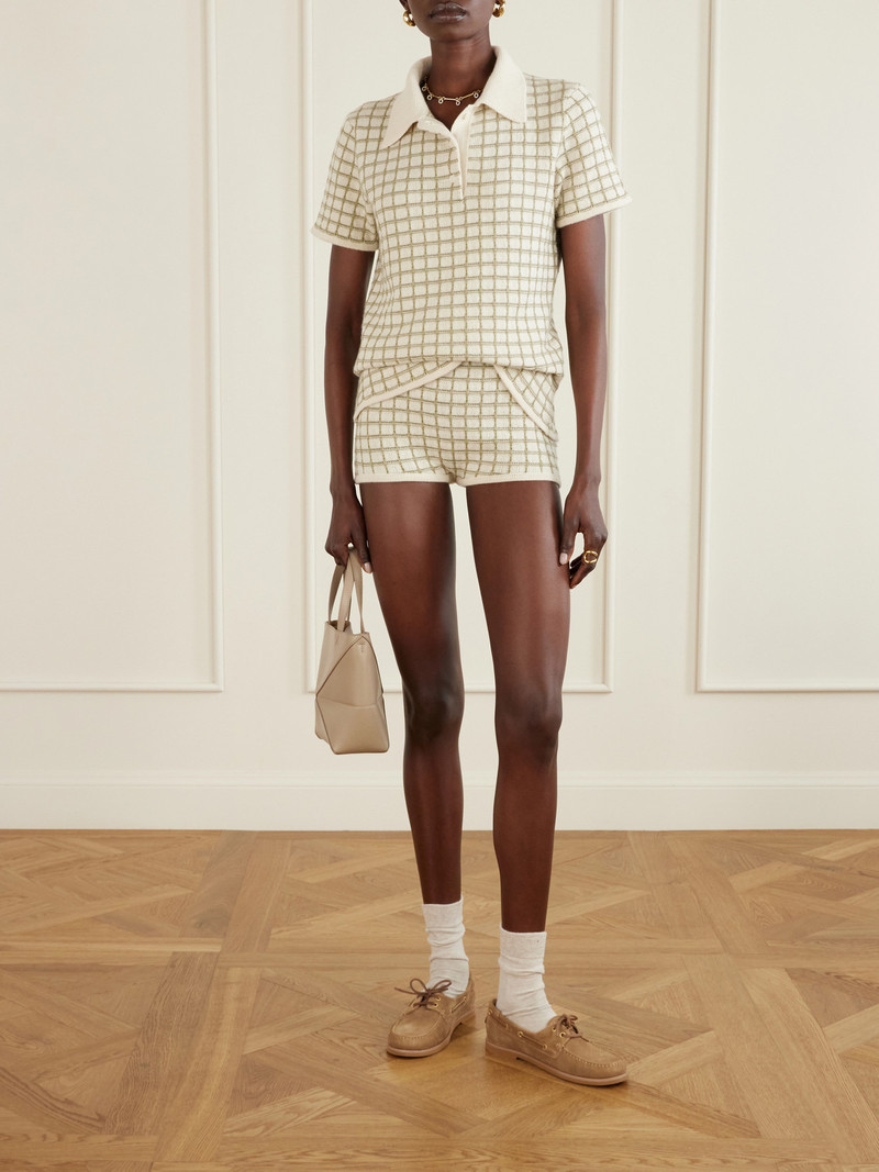 The Elder Statesman Ida Checked Cashmere Shorts outlook