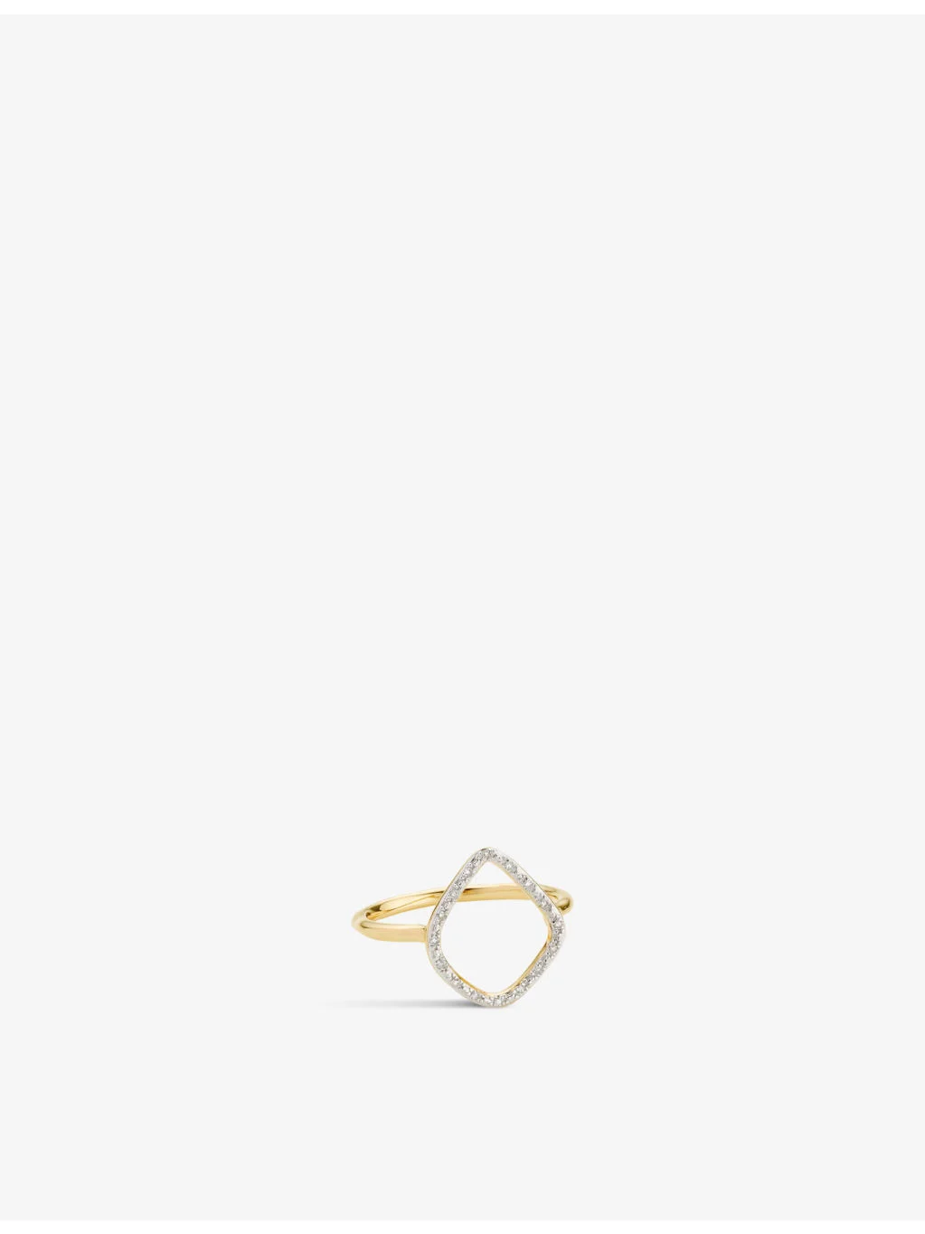 Riva 18ct yellow-gold vermeil plated sterling-silver and 0.045ct diamond ring - 1