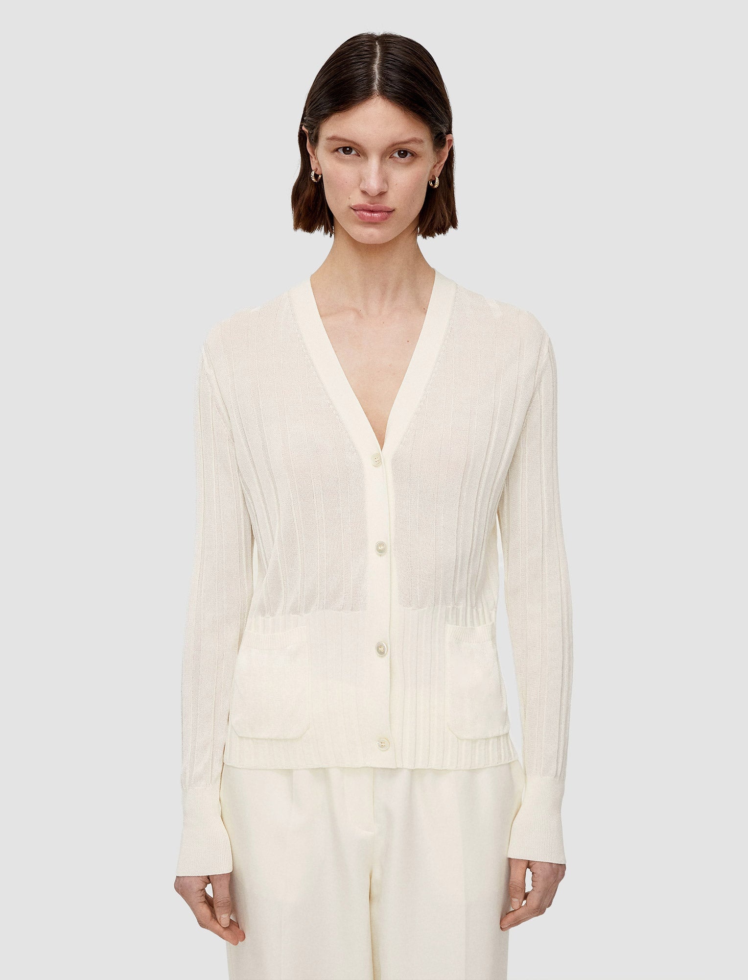 Crisp Rayon Knitted Cardigan - 3