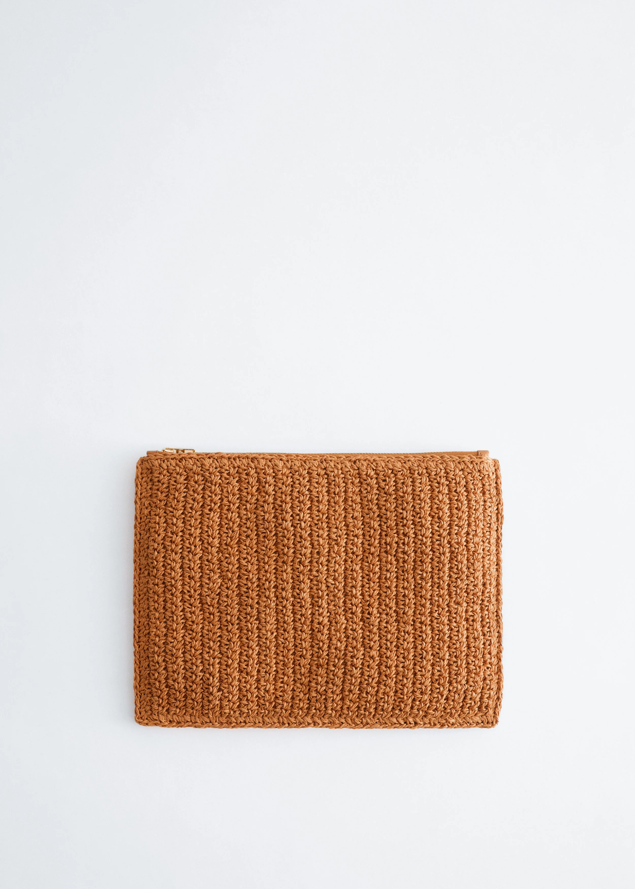 Raffia Straw Flat Pouch - 1