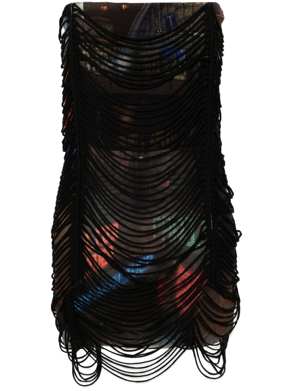 x Shayne Oliver The Slashed City minidress - 1