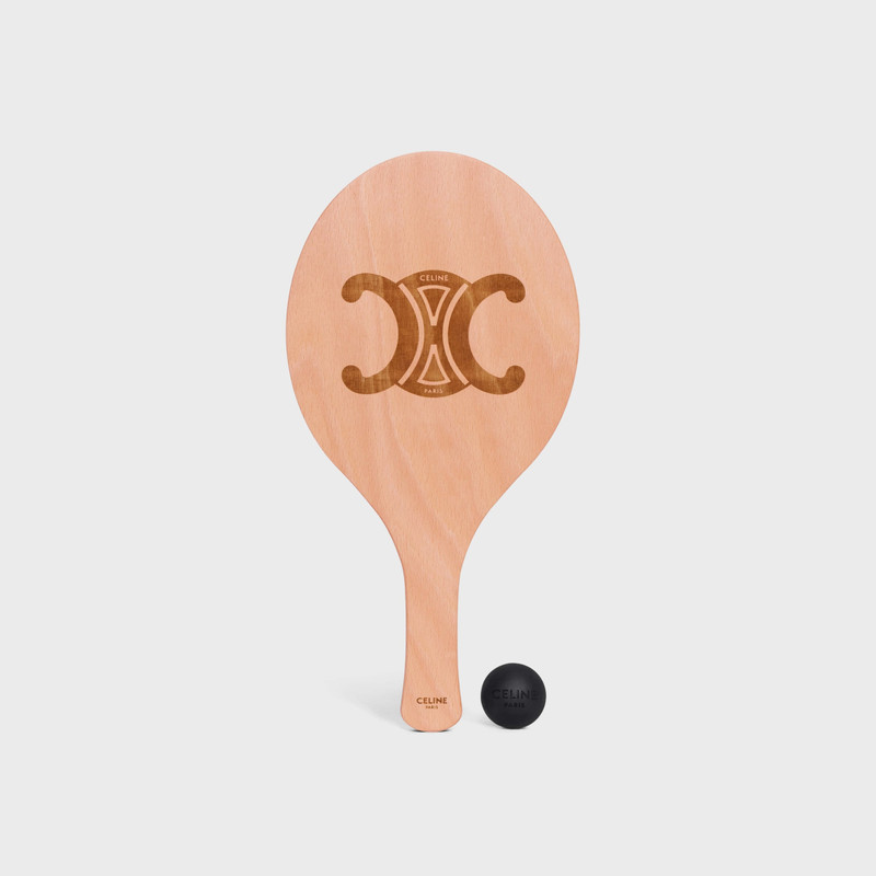 Beach rackets in wood and Calfskin 4