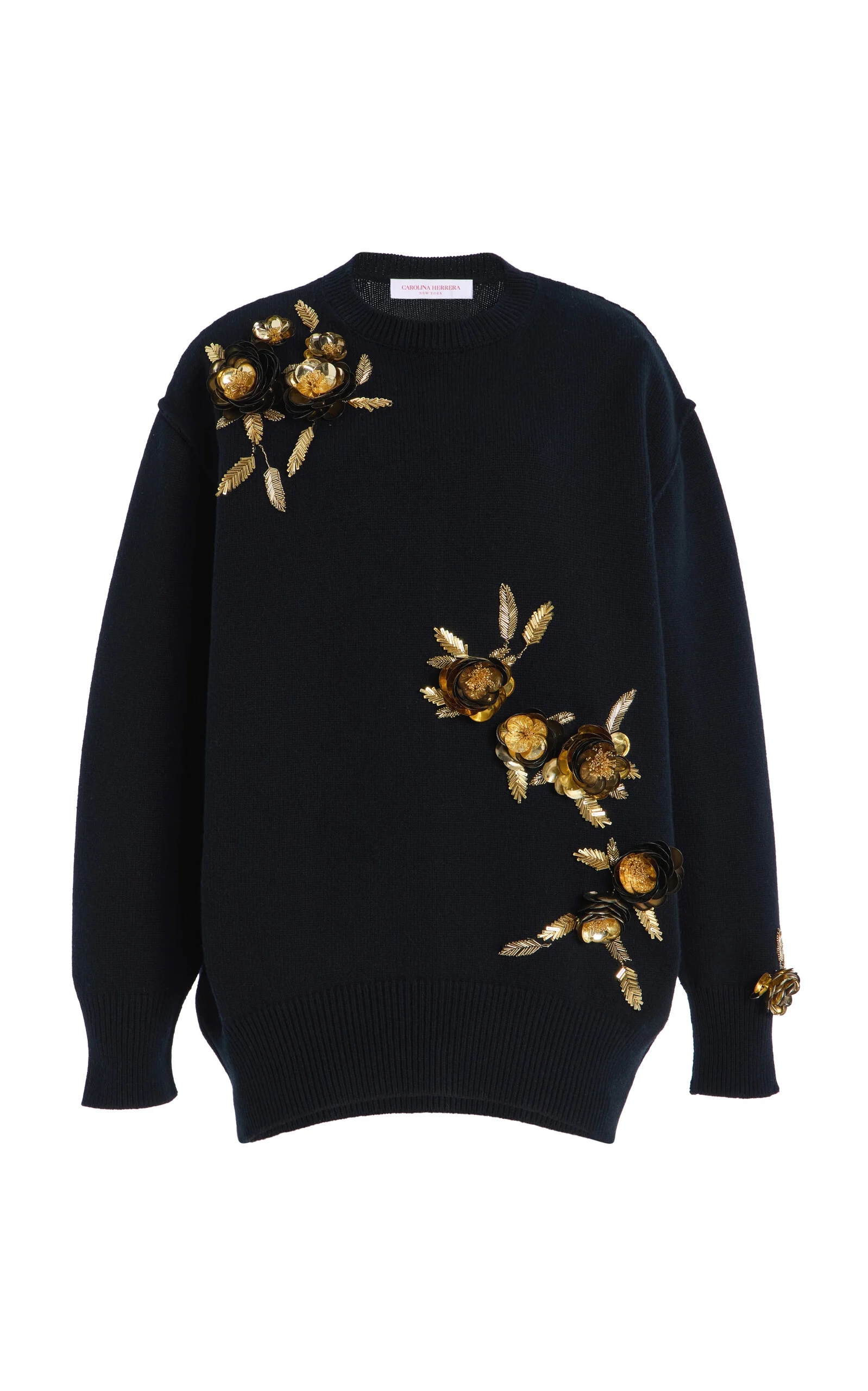 Embellished Wool Sweater black - 1