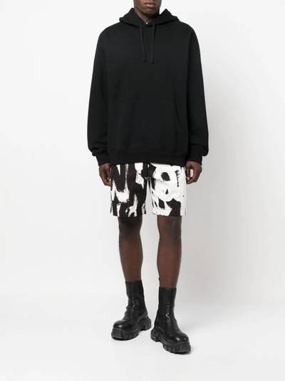 Alexander McQueen logo-print straight-leg shorts outlook