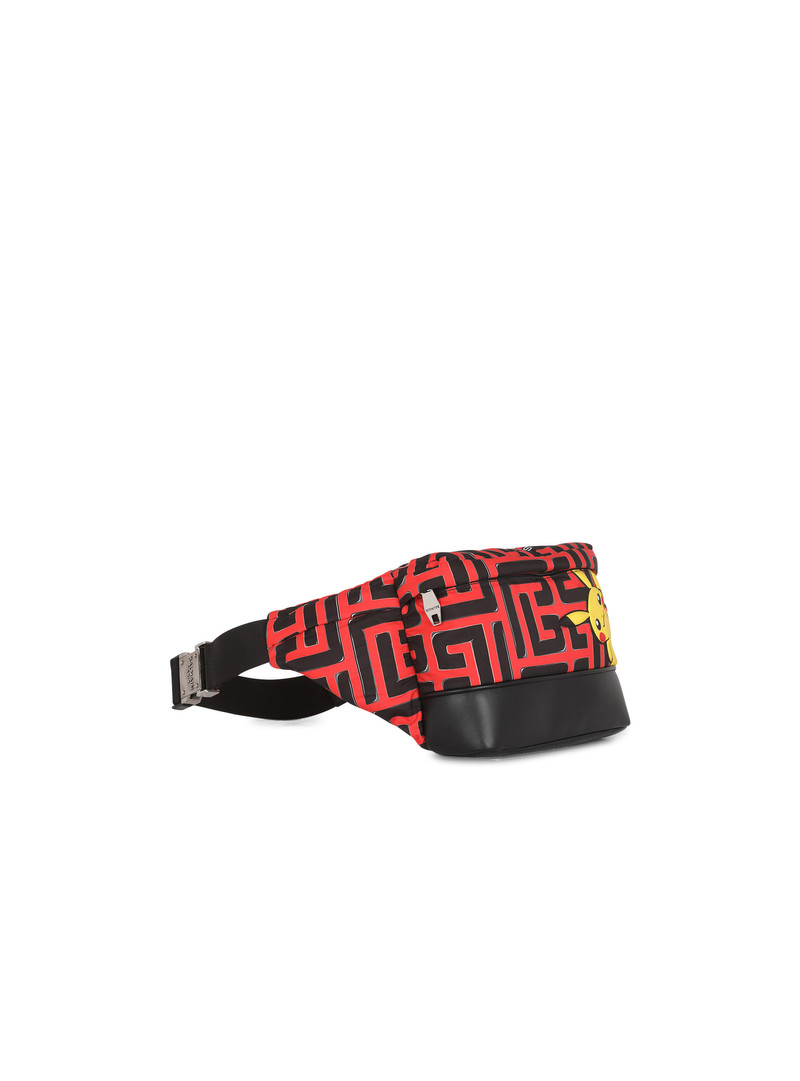 Unisex - Nylon and leather belt bag 3