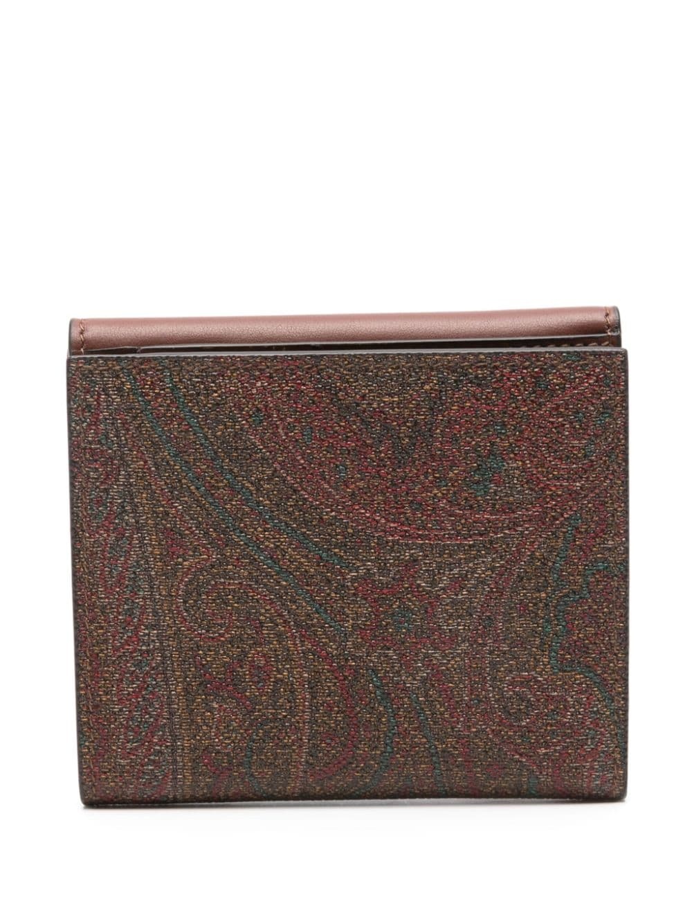 paisley textured leather wallet - 2
