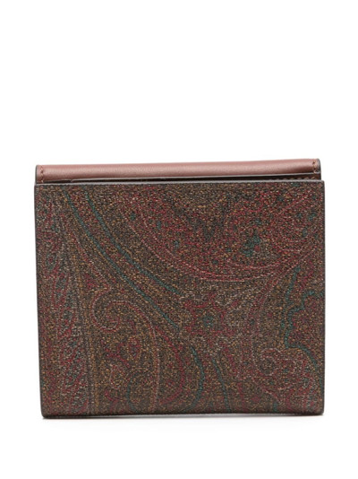 Etro paisley textured leather wallet outlook