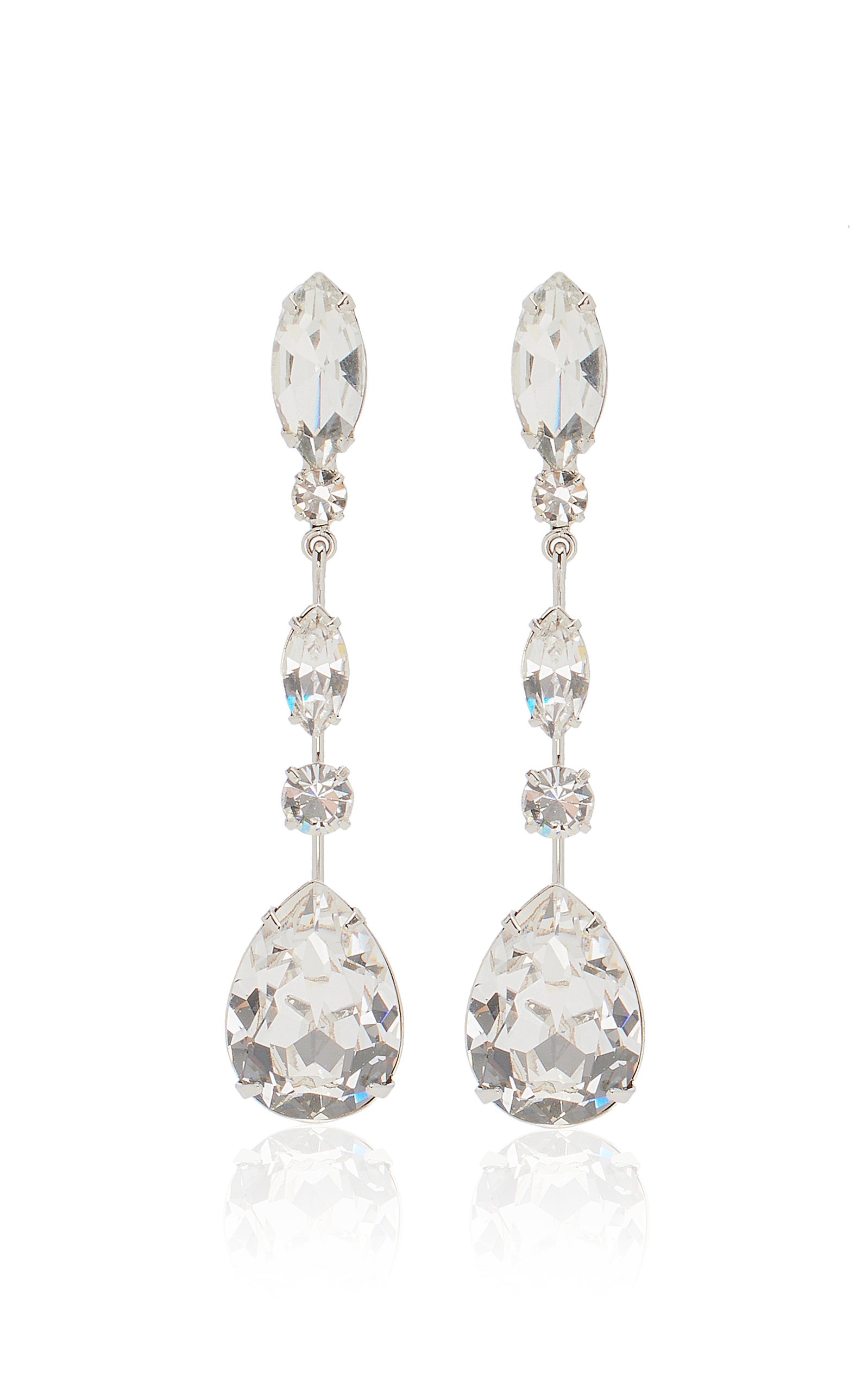 Cecile Crystal-Embellished Earrings silver - 1