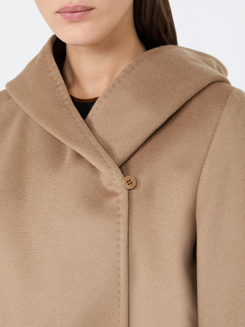 NEWMANG Wool broadcloth robe coat - CAMEL 5