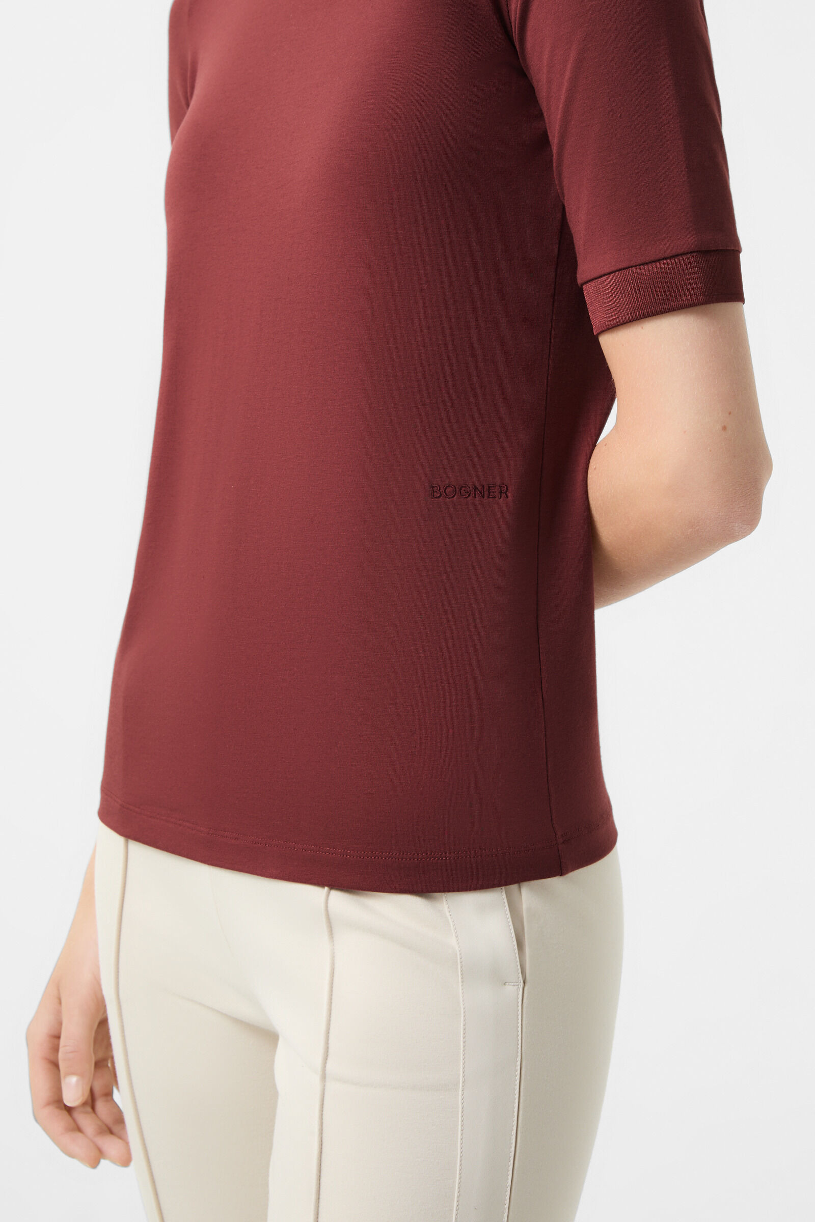 T-shirt Alexi in Wine red - 5