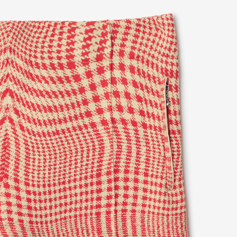 Warped Houndstooth Nylon Blend Track Pants 6