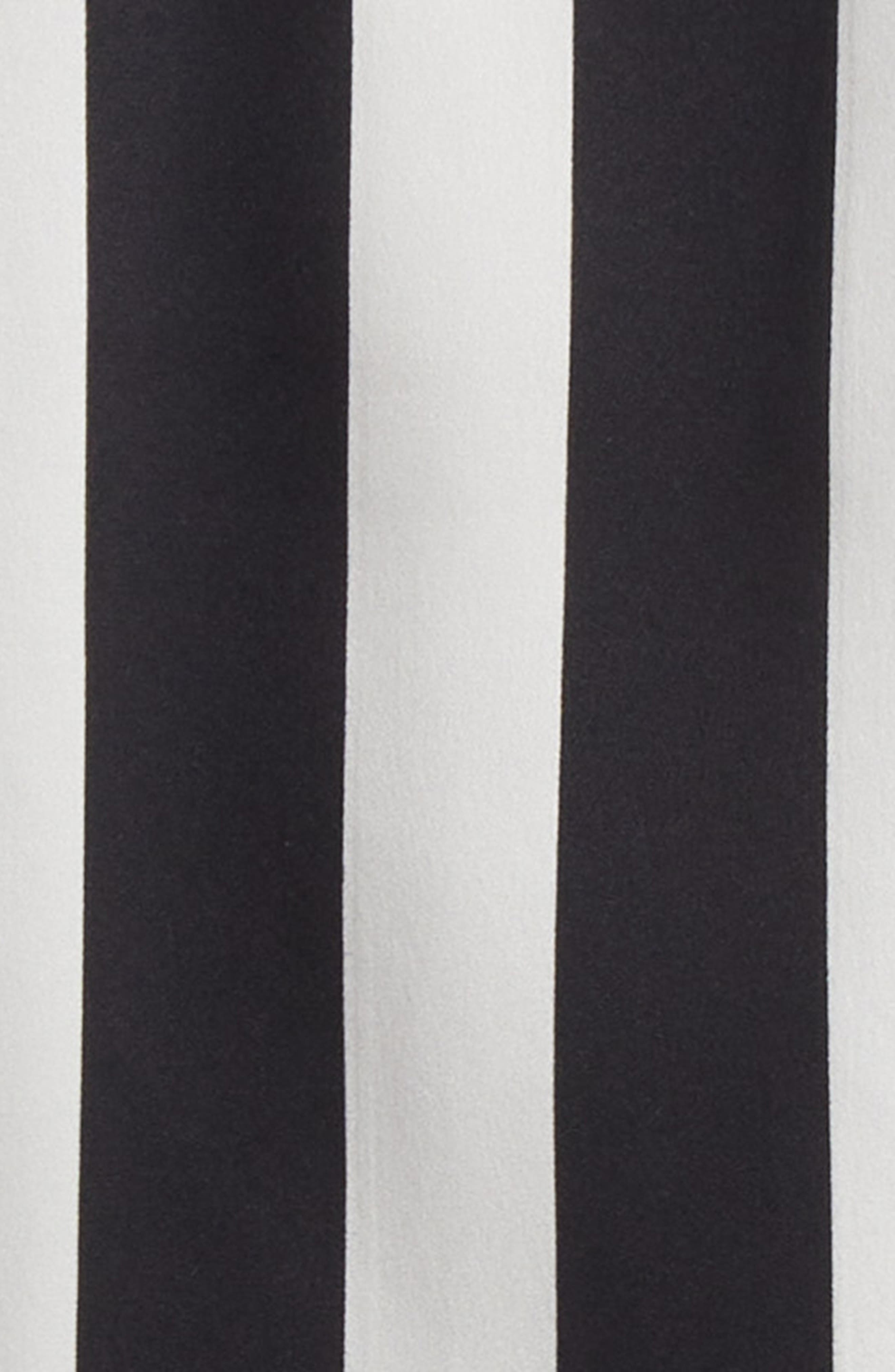 Dolce&Gabbana Stripe Stretch Silk Charmeuse Button-Up Shirt in Haxrn Riga Grande Nero/Bco at Nordstr - 7