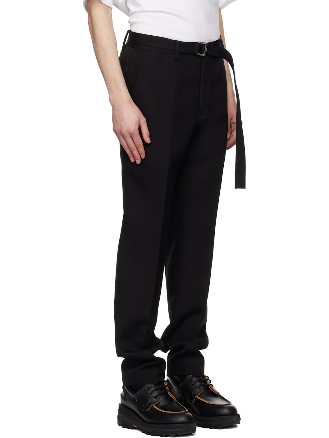 Black Double-Faced Trousers - 2