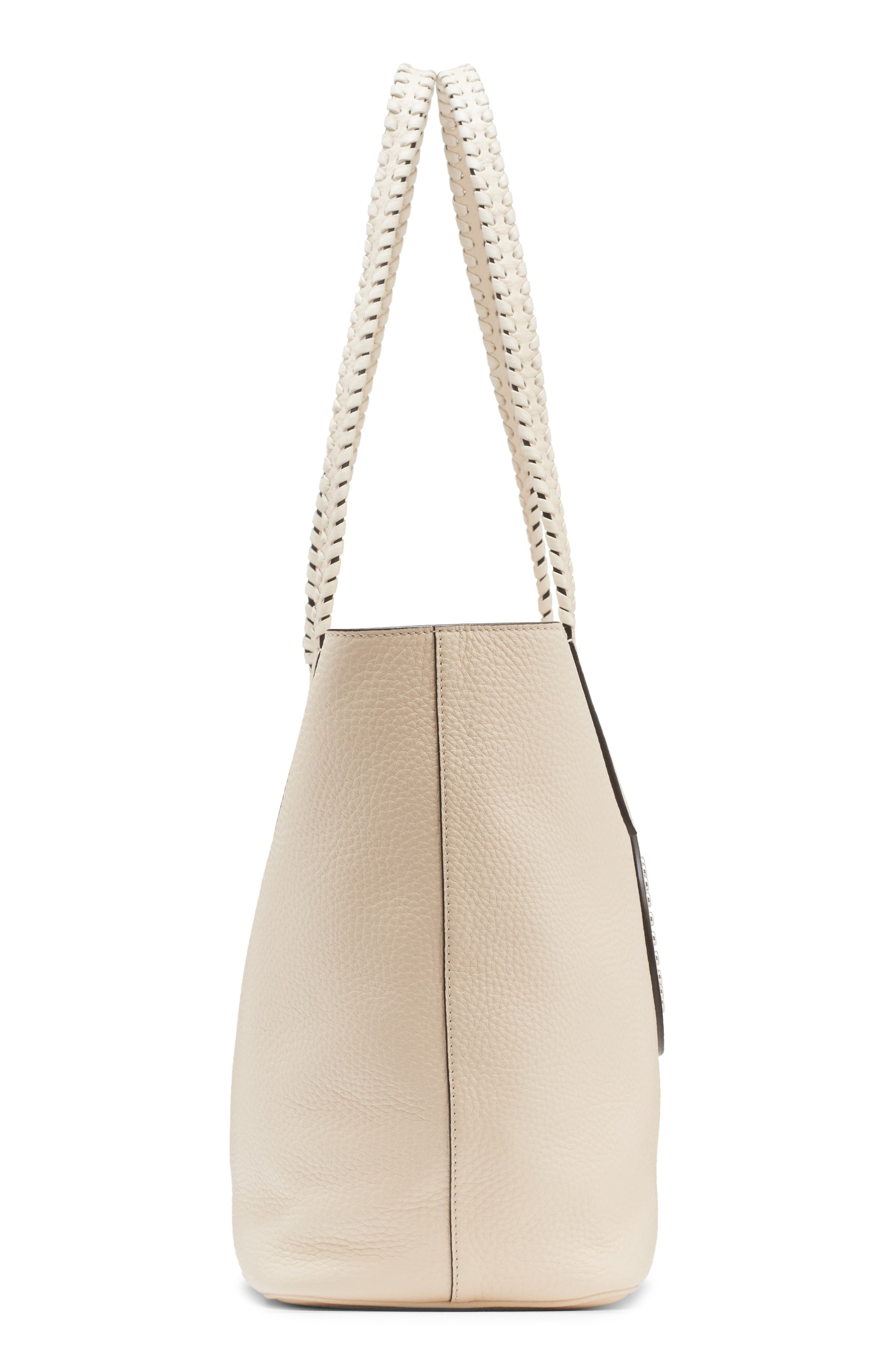 Valentino Garavani Nellcôte Leather Shopper in Light Ivory at Nordstrom - 5