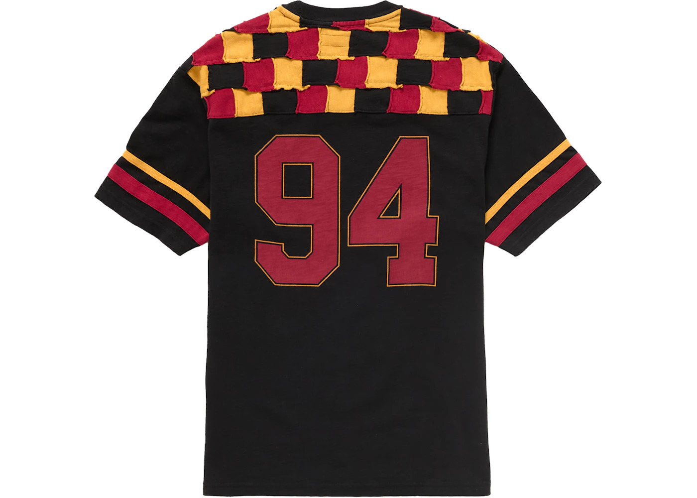 Supreme Patchwork Yoke Football Top Black - 2