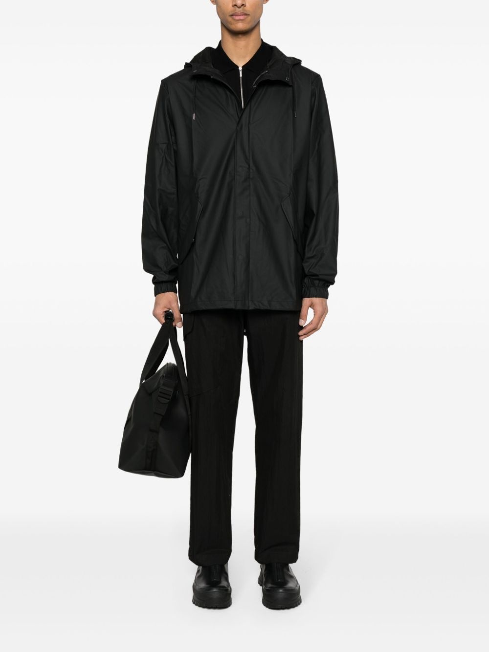 Fishtail drawstring-hood coated parka - 2